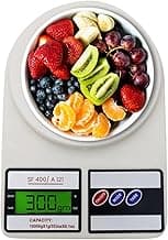 ATOM ALISTON K1 Series Digital Kitchen Weighing Scale 10 kg, Electronic Weight Machine with LCD Display for Baking, Cooking, Food & Diet, SF-400/A121. 6Months Warranty (Colour May Vary)