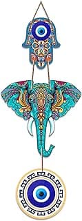 Artvibes Designer Elephant Wooden Wall Hanging For Luck Properity For Home Decoration | Livingroom | Spiritual Decor Items | Wall Illustrations | Ethnic Wall Decor | Wall Art Print (WH_8506N)