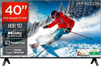 iFFALCON 101 cm (40 inches) FHD Smart Google TV | Dolby Audio 20 watts | HDR 10 | Metallic Bezel-Less | Multiple Viewing Mode | 40S55