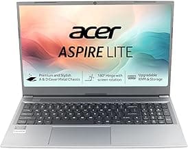 Acer Aspire Lite, AMD Ryzen 3-5400U, 8GB RAM/256GB SSD, Full HD IPS, 15.6"/39.62 cm, Windows 11 Home, Steel Gray, 1.59 KG, AL15-41, Metal Body, Premium Thin and Light Laptop