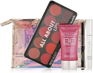 SWISS BEAUTY First Love Day-Night Makeup Kit | All About Lip Palette | Precision Mascara | Bb Foundation, 5 Count