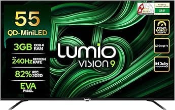 Lumio Vision 9 2026 139cm (55 inches) 4K Ultra HD Smart QD-MiniLED Google TV EPIC3-ADSI