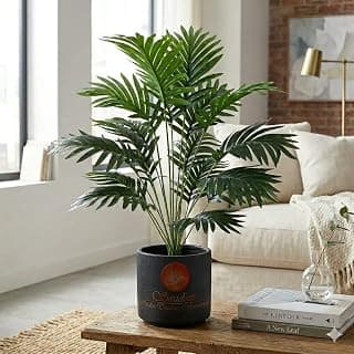 SAUDEEP INDIA Artificial Areca Palm Plant 71 cm | 12 Leaves Realistic Tropical Indoor Fake Plant Without Pot for Home Decor Living Room Office Table Decoration UV Resist Faux Greenery (Without Pot)