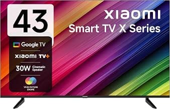 Xiaomi 108 cm (43 inches) X Series 4K Ultra HD Smart Google LED TV L43M8-A2IN (Black)