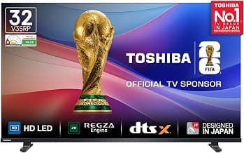 Toshiba 80 cm (32 Inches) HD Ready Smart LED TV | Dolby Audio & DTS Virtual:X | Game Mode | REGZA Engine | VIDAA OS | 32V35RP (Black)