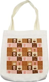 Drinks Reusable Cloth Linen Tote Bag Vintage Style Layout of Coffee Cups | Reusable cloth linen tote bag featuring the Drinks Vintage Style Layout of Coffee design for practical everyday carrying