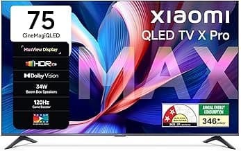 Xiaomi 189 cm (75 Inches) X Pro Series QLED 4K UHD Smart Google TV L75MB-APIN