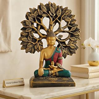 Global Grabbers Buddha Statue Showpiece Idol Home Decor Decoration Items for Living Room and Gifts