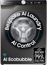 Samsung 8 kg, 5 star, AI Control, AI Eco Bubble, Wi-Fi, Digital Inverter, Motor, Fully-Automatic Front Load Washing Machine (WW80T504DAX1TL, Hygiene Steam, Inox)