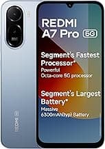 REDMI A7 Pro 5G (Mist Blue, 4GB RAM, 64GB Storage) | Segment's Fastest Processor | Segment's Largest Battery | Segment's Largest & Smoothest 6.9in 120Hz Display