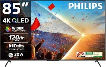 PHILIPS 217 cm (85 inch) 8101 Series 4K Ultra HD Smart QLED Google TV 85PQT8101/94