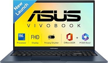 ASUS Vivobook 15 (2026),Intel Core 3 100U (i3-14th Gen),Intel iGPU, 8GB/512GB, FHD, 15.6"(39.6 cm),Windows 11,M365 Basic(1 Year)* Office 2024,Quiet Blue,1.7 Kg, X1504VAP-BQ1322WS,Thin & Light Laptop