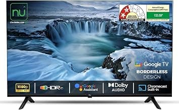 NU 108 cm (43 Inches) New 2025 Borderless Series 1080p FHD Smart Google TV LED43FGNX