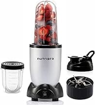 NutriPro Juicer Mixer Grinder - Smoothie Maker - 500 Watts (2 Jars & 1 Blade, Silver) - 2 Year Warranty