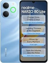 realme narzo 80 Lite (See Blue,4GB+64GB) 2026 | 6300mAh Segment's Biggest Battery | 7.94mm Slim Design | 300% Ultra Volume | Pulse Light: 9 Colors, 5 Glow Modes | Ai Assist
