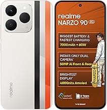 realme narzo 90 5G (Victory Gold,6GB+128GB) | 7000mAh Biggest Battery | 60W Fastest Charging | 50MP Front & Rear AI Cameras | 4000nits Brightest Display | AI Assist | IP69 Dust & Water Resistance