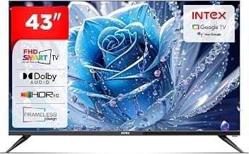 Intex 109 cm (43 Inches) Frameless Full HD Smart Google TV | Android 14 | HDR10 | 24W Dolby Audio | Google Assistant | Chromecast Built-in | LED-GFV4307