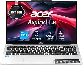 acer Aspire Lite, 13th Gen, Intel Core i3-1305U, 16GB RAM, 512GB SSD, Full HD 15.6"/39.62 cm, Windows 11 Home, Steel Gray, 1.59 KG, AL15-53, Metal Body, 36 WHR, Thin and Light Premium Laptop