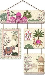 Artvibes Royal Fort And Rides Moder Art Decorative Wall Art MDF Wooden Wall Hanger for Home | Room Decoration | Handcrafted Art | Aesthetic Wooden Decor | Artworks Hangings | Ideal Gifts (WH_6533N)