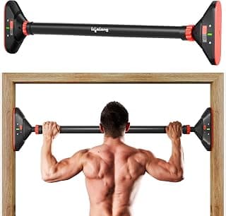 Lifelong Adjustable Pull-Up Bar for Home Gym | No Screws Hanging Bar, Adjustable Length (74-97cm), Doorway Chin-Up Bar, Gym Equipment for Men Workout, Strength Training. Weight Capacity (200kg)