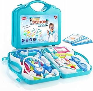 Aditi Toys Playset for Kids, Pretend Play Doctor Set with Foldable Suitcase and 17 Flashcards for Kid, Doctor Kit Toyset for Kids Above 3 Years, BIS Approved.
