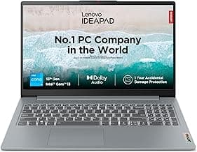 Lenovo IdeaPad Slim 3 13th Gen Intel Core i3-1315U 15.6 inch (39.6cm) FHD Laptop (8GB RAM/512GB SSD/Windows 11/Office 2024/1Yr ADP Free/3 Month Game Pass/Grey/1.6Kg), 82X700HMIN