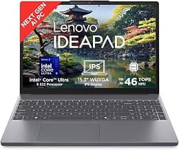 Lenovo IdeaPad Slim 3, Intel Core Ultra 5 322, Next-Gen AI PC, 16GB RAM, 512GB SSD, WUXGA IPS, 15.3" (38.8cm), Windows 11, Office 2024, Grey, 1.6Kg, 83UR009QIN, Copilot+ PC, Backlit Keyboard, Laptop