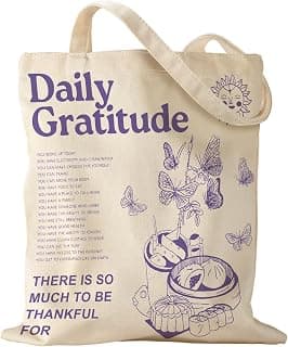 Miss Adola Aesthetic Canvas Tote Bag with Pattern for Women Gift Sturdy Cotton Tote Bag for Vacation, Shopping, Grocery
