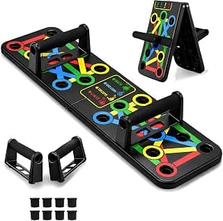 PulGos 15-in-1 Pushup Board for Men & Women | Foldable Gym Equipment for Home Workout | 𝐌𝐮𝐥𝐭𝐢- 𝐅𝐮𝐧𝐜𝐭𝐢𝐨𝐧 Push Up Stand for Chest, Triceps, Shoulders & Back | Portable Home Gym Training Kit