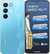 realme NARZO 90x 5G (Flash Blue 2026, 6GB+128GB) | 7000mAh + 60W Biggest Battery & Fastest Charging in the Segment* | 144Hz Bright Display | Sony 50MP AI Rear Camera | 400% Ultra Boom Speaker