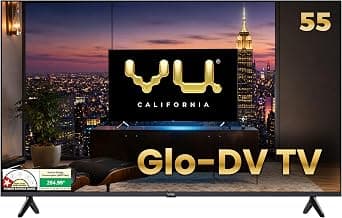 Vu California 139cm (55 inches) GloQLED Smart Google 4K TV VuGLOQLEDDV 2026 | 500Nits Glo Brightness Dolby Vision Picture I Dolby Atmos 30W VuFX Sound