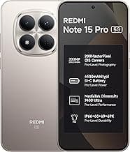 REDMI Note 15 Pro 5G (Silver Ash, 8GB+128GB) | 200MasterPixel OIS Camera | Dimensity 7400-Ultra | 17.3cm CrystalRes AMOLED Screen | IP66/68/69/69K | Mega 6580mAh Si/C Battery | 45W Fast Charging