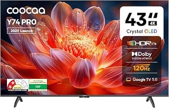 coocaa 108 cm (43 inch) Frameless QLED Ultra Smart Google TV 43Y74 Pro