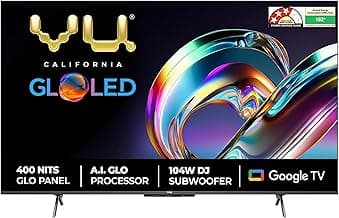 Vu 139 cm (55 inches) The GloLED Series 4K Smart LED Google TV 55GloLED (Grey)