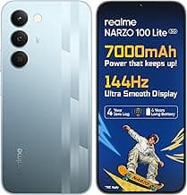 realme narzo 100 Lite 5G (Frost Silver,4GB+128GB) | 7000mAh Titan Battery | 4 Years, Zero Lag | 144 Hz Ultra Smooth Display | 6 nm Octa-core 5G Chipset | Color Pop Design | VC Cooling